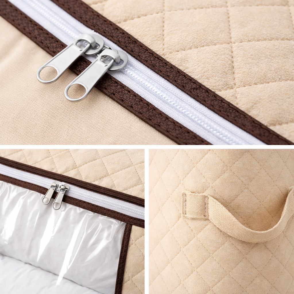 Bolsa Organizadora de Edredom Bege