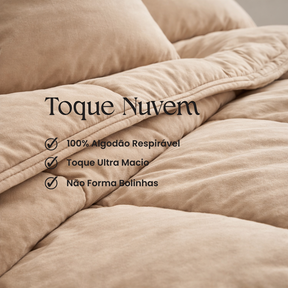 Edredom Nuvem Areia Natural