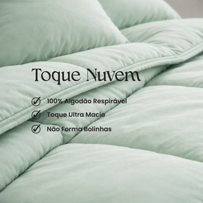 Edredom Nuvem Verde Eucalipto