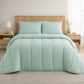 Edredom Nuvem Verde Eucalipto