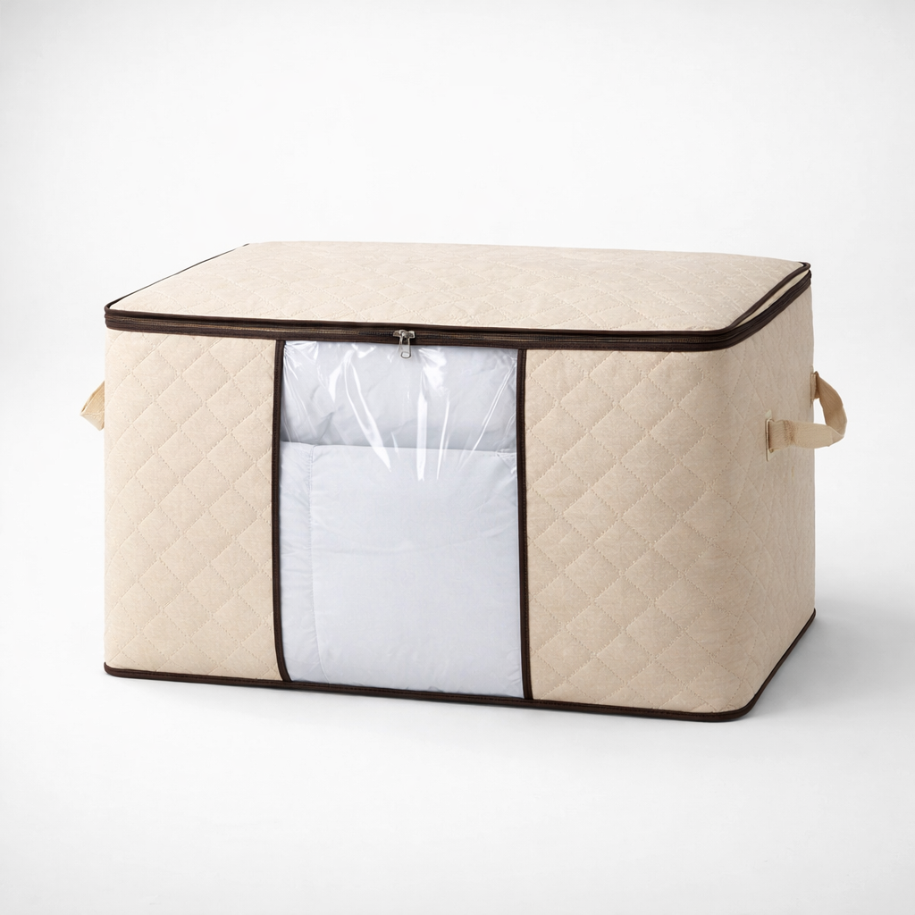 Bolsa Organizadora de Edredom Bege
