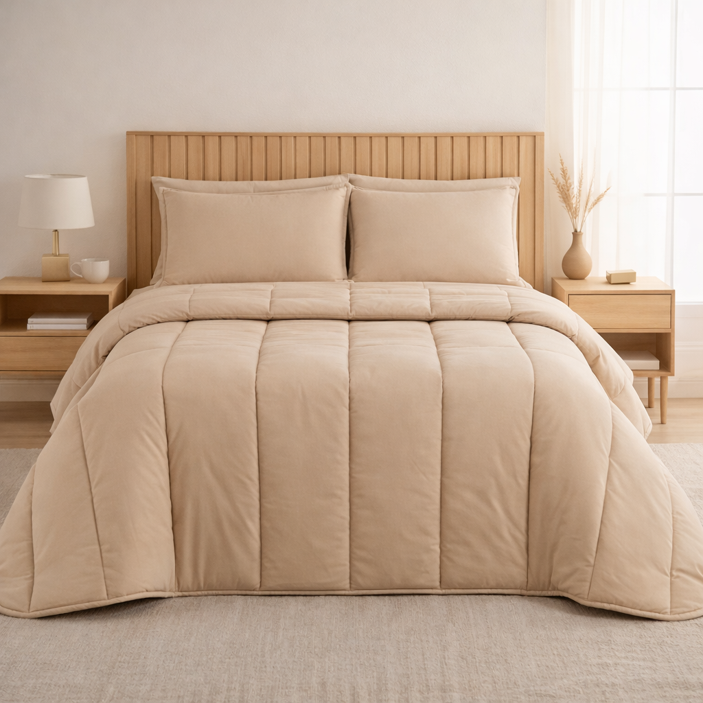 Edredom Nuvem Areia Natural