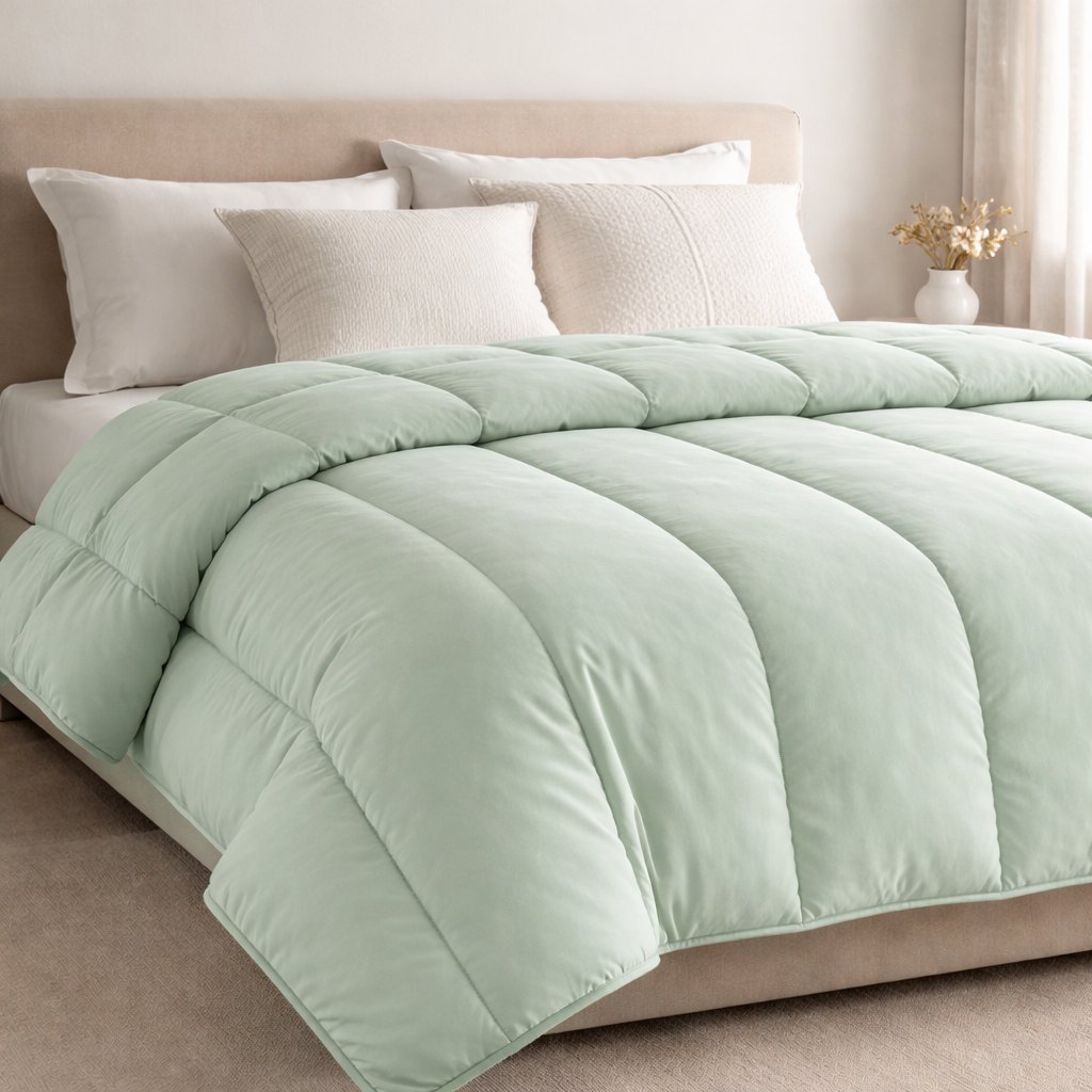 Edredom Nuvem Verde Eucalipto