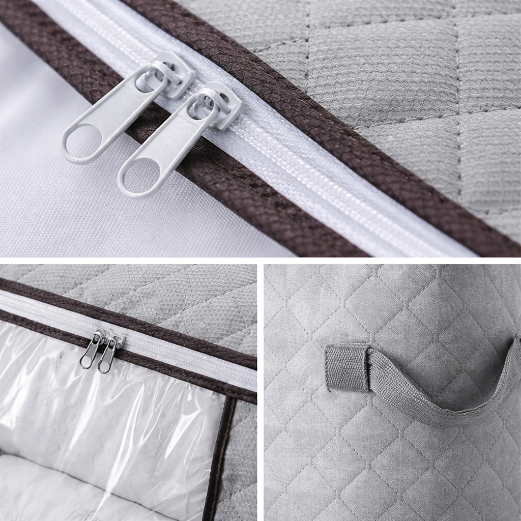 Bolsa Organizadora de Edredom Cinza