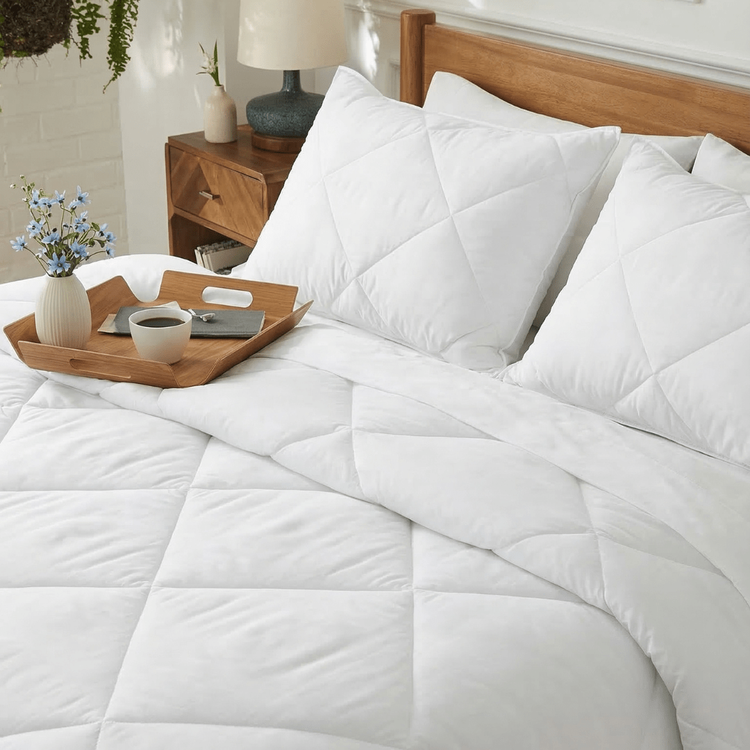 Edredom Aurora 600 Fios Branco - ECO HOUSI
